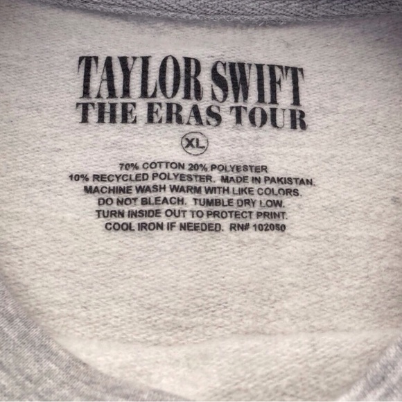 Taylor Swift The Eras Tour 2023 Sweatshirt Gray Size L Official Merch Concert - Picture 7 of 10